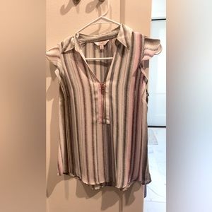 stripes silk blouse